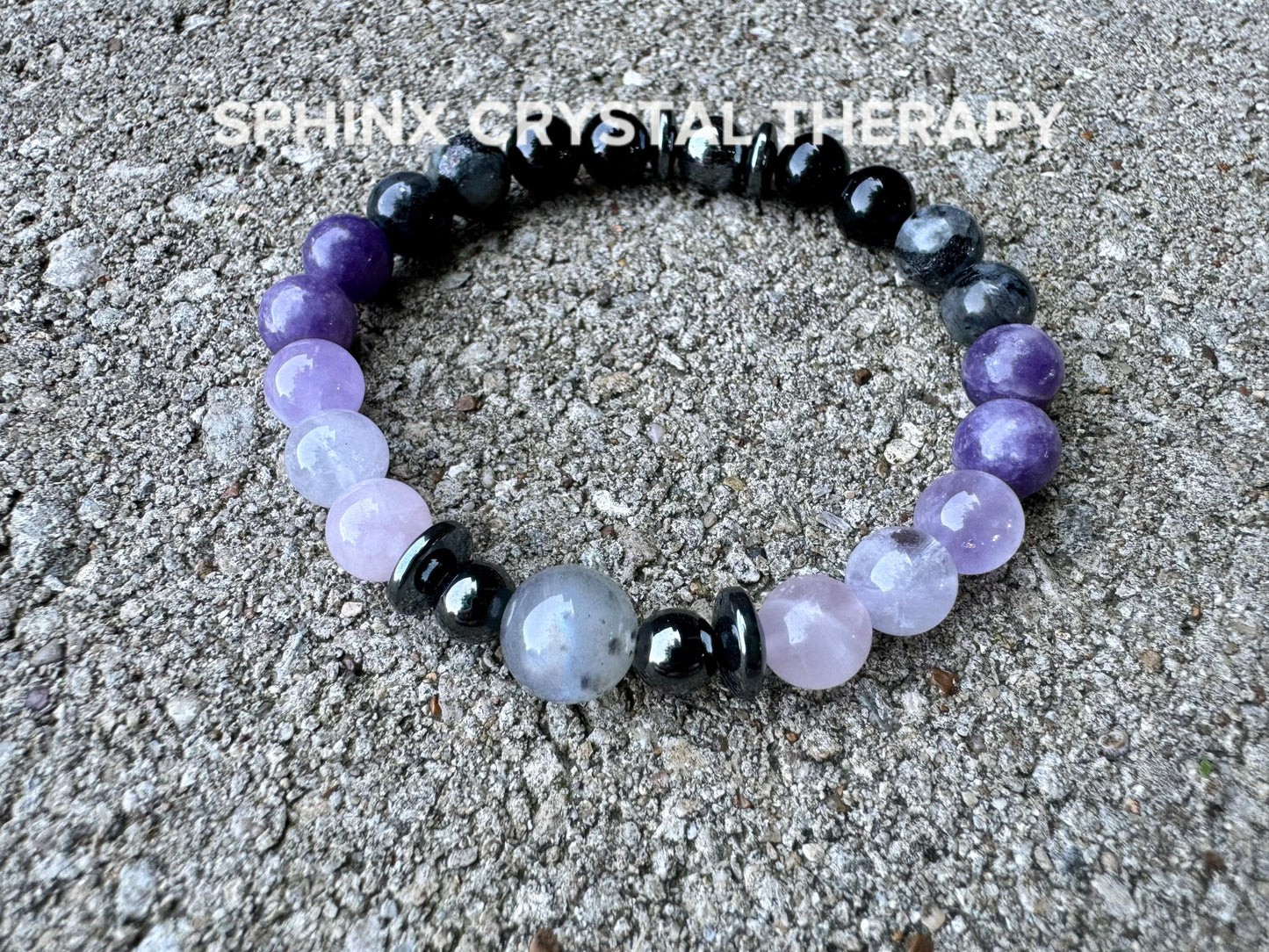 Only One - Empath Recharge - IMPERFECT STONES - Lepidolite - Rose Quartz - Labradorite - Tourmaline DISCOUNTED Crystal Healing Bracelet - 2