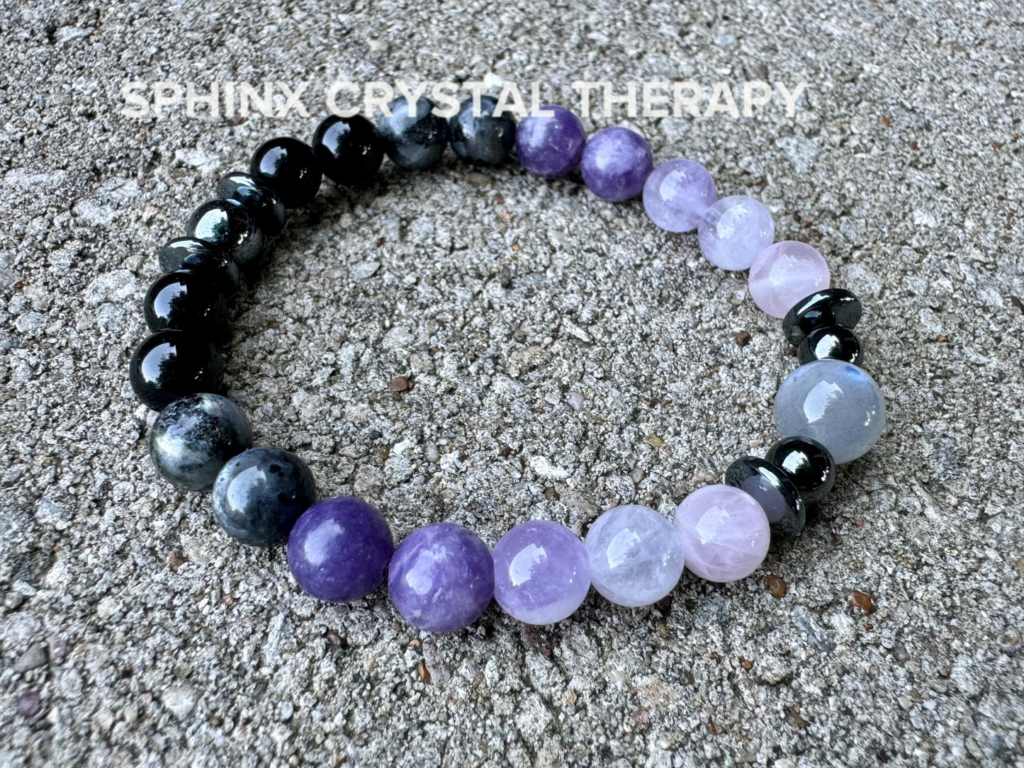 Only One - Empath Recharge - IMPERFECT STONES - Lepidolite - Rose Quartz - Labradorite - Tourmaline DISCOUNTED Crystal Healing Bracelet - 2