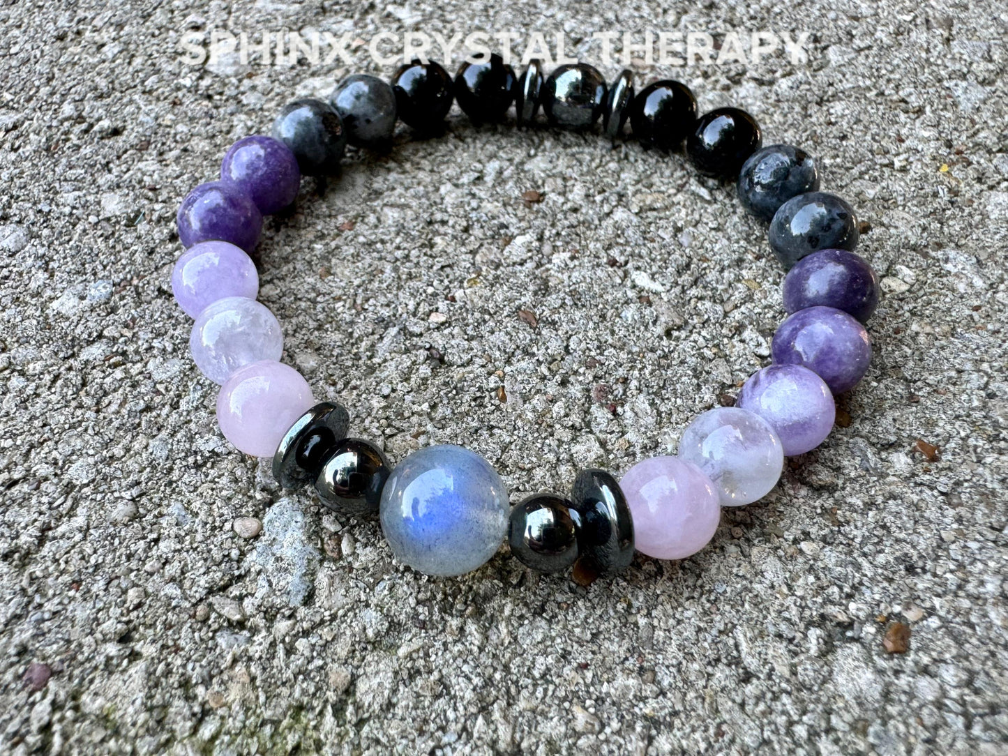 Only One - Empath Recharge - IMPERFECT STONES - Lepidolite - Rose Quartz - Labradorite - Tourmaline DISCOUNTED Crystal Healing Bracelet - 3