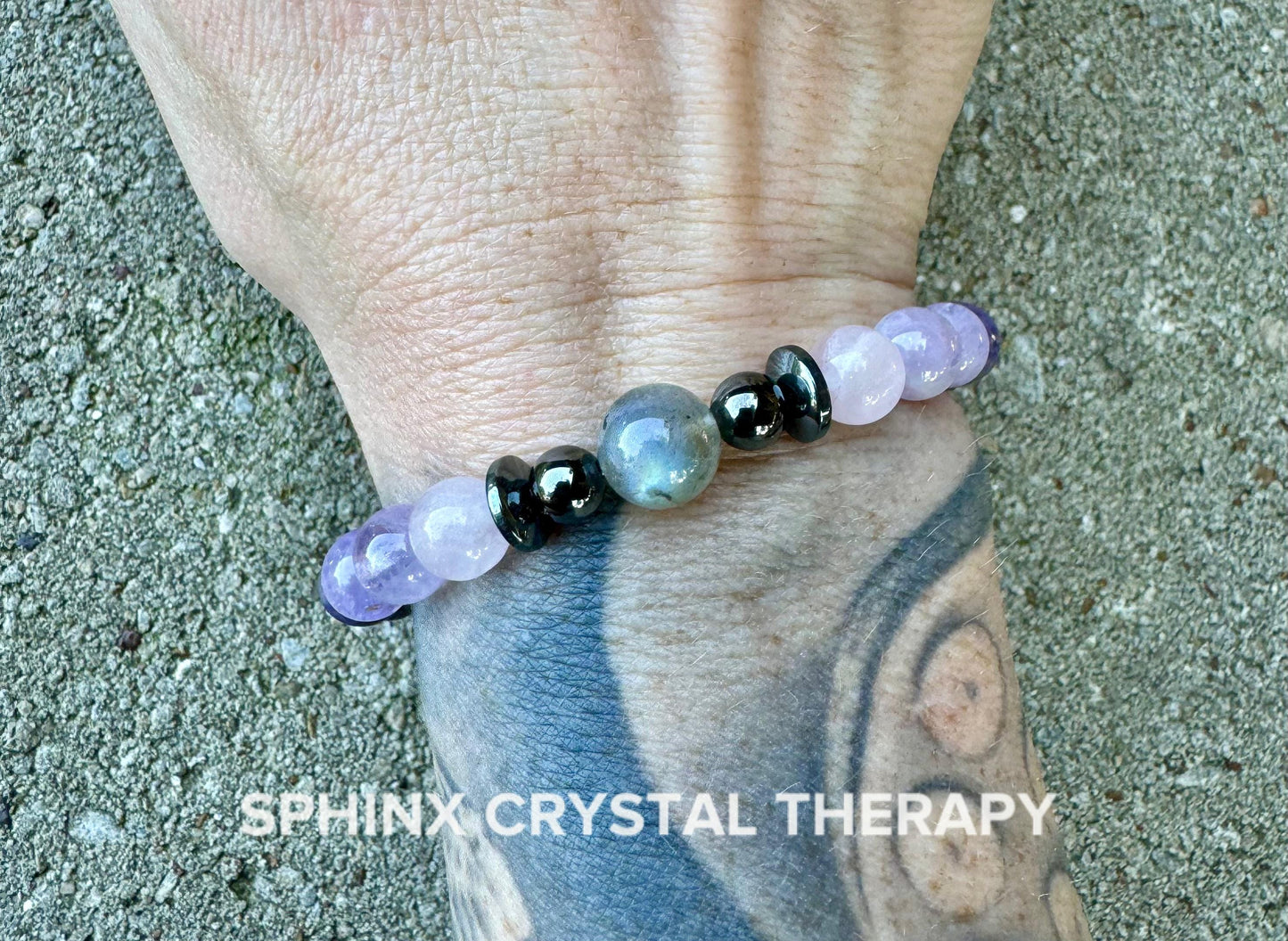 Only One - Empath Recharge - IMPERFECT STONES - Lepidolite - Rose Quartz - Labradorite - Tourmaline DISCOUNTED Crystal Healing Bracelet - 5
