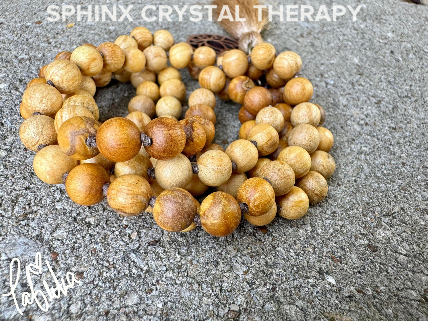 Peruvian Palo Santo Mala Necklace - Aura Cleansing - 108 Beads - Meditation Mantra Tool - Spiritual Growth - Protection Shield - Real Wood