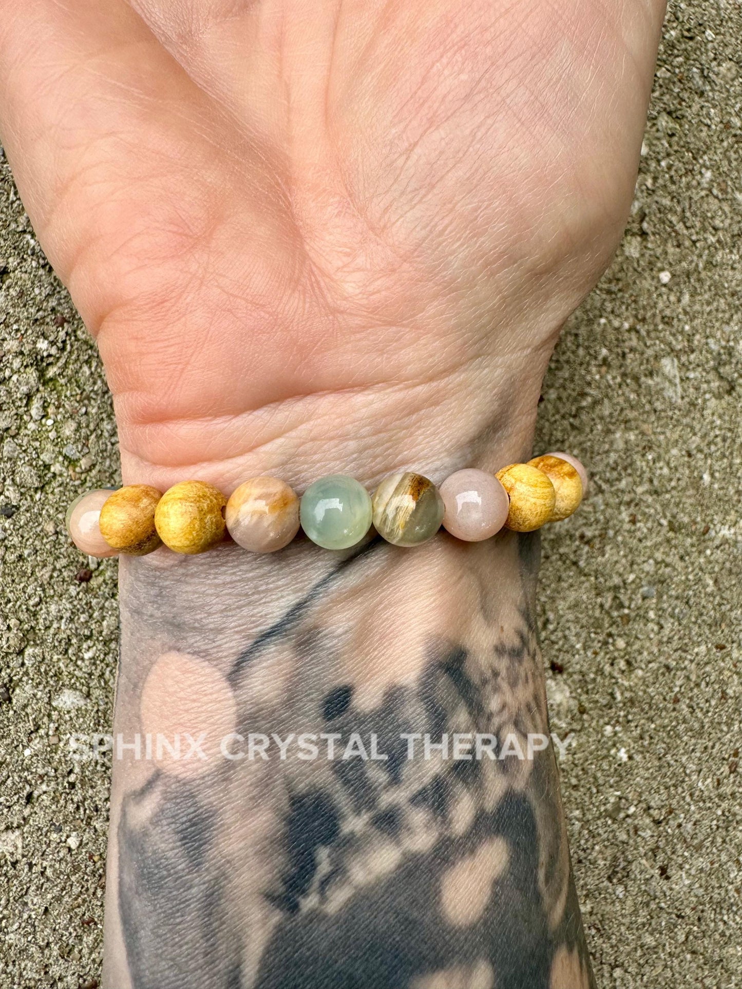 Spiritual Growth - Intuition " Goddess of the Ancient Sea " Stress Support - Lemurian Aquatine Calcite - Palo Santo - REAL Crystal Gemstones