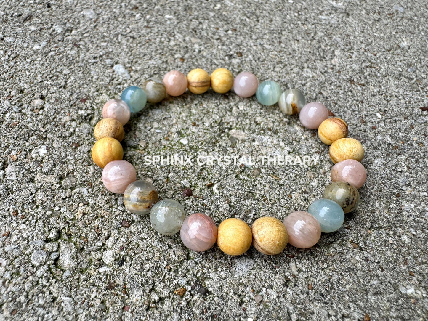 Spiritual Growth - Intuition " Goddess of the Ancient Sea " Stress Support - Lemurian Aquatine Calcite - Palo Santo - REAL Crystal Gemstones
