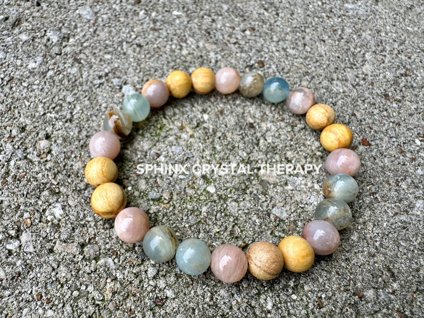 Spiritual Growth - Intuition " Goddess of the Ancient Sea " Stress Support - Lemurian Aquatine Calcite - Palo Santo - REAL Crystal Gemstones