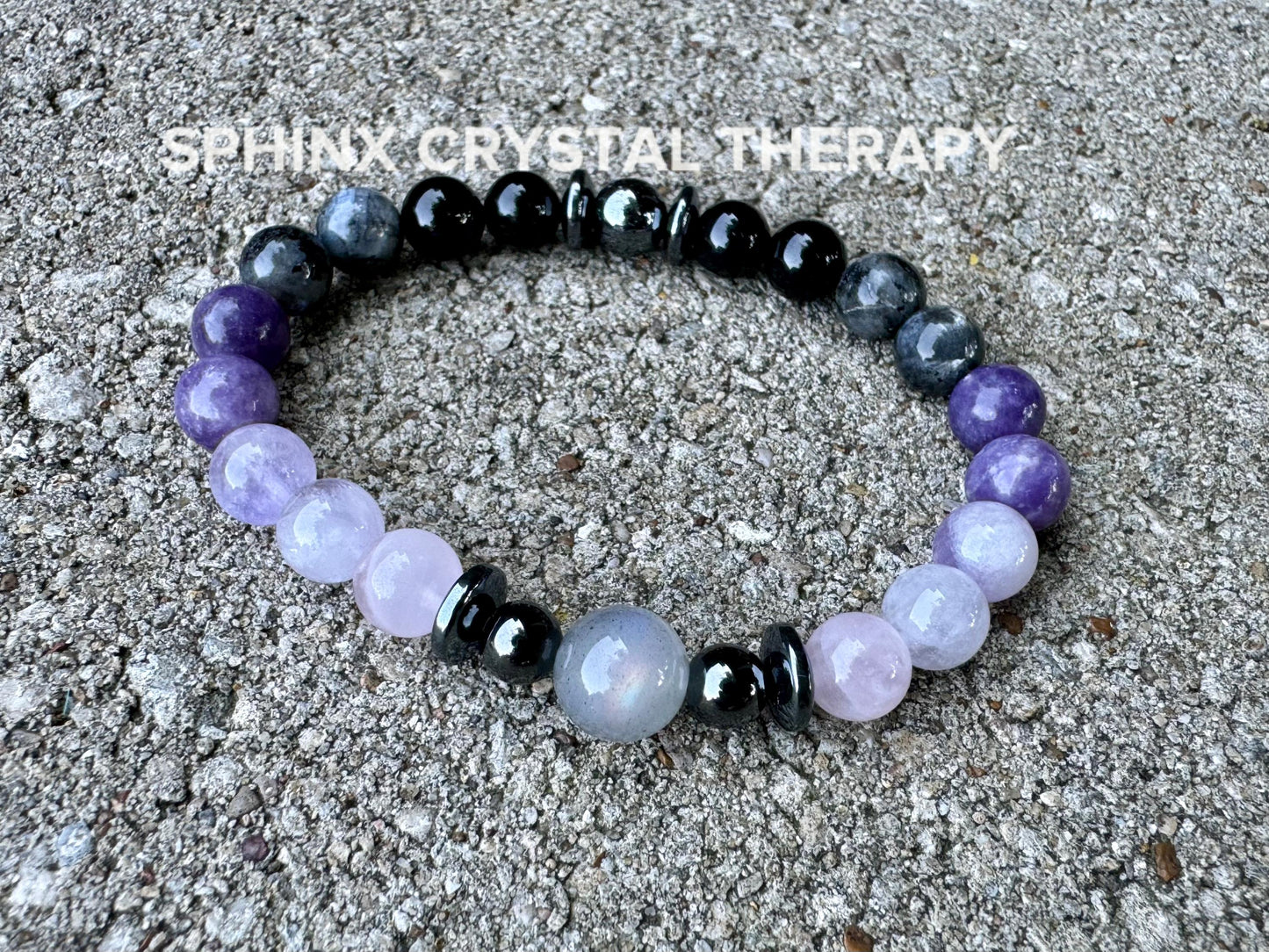 Only One - Empath Recharge - IMPERFECT STONES - Lepidolite - Rose Quartz - Labradorite - Tourmaline DISCOUNTED Crystal Healing Bracelet - 2