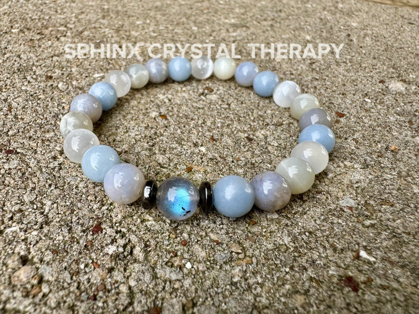 Only One - Emotional Healing - IMPERFECT Stones - Grief Depression Support - RARE Blue Rose Quartz - Moonstone DISCOUNTED Crystal Bracelet 3