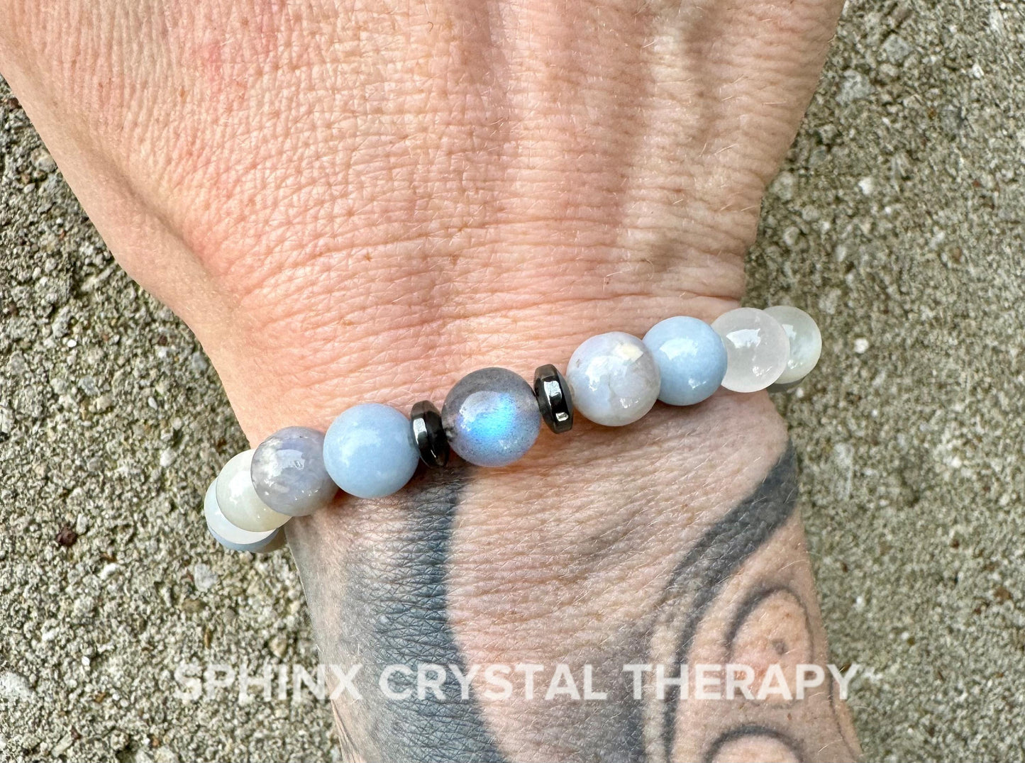 Only One - Emotional Healing - IMPERFECT Stones - Grief Depression Support - RARE Blue Rose Quartz - Moonstone DISCOUNTED Crystal Bracelet 3