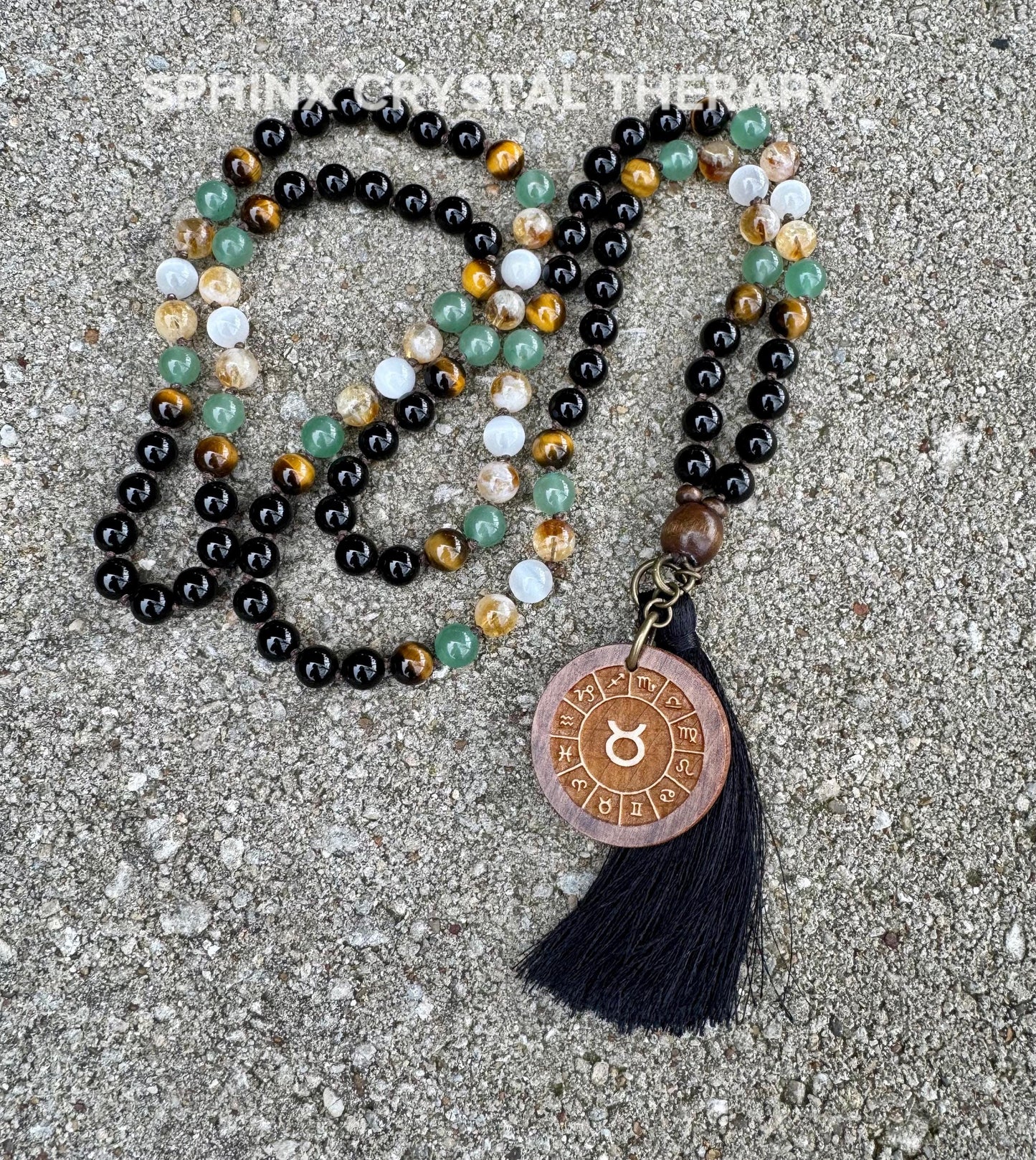 Taurus Energy Mala - Zodiac Birthstones " The Determined Taurus " April May Birthday - AAA High Quality Crystal Healing Gemstone Necklace