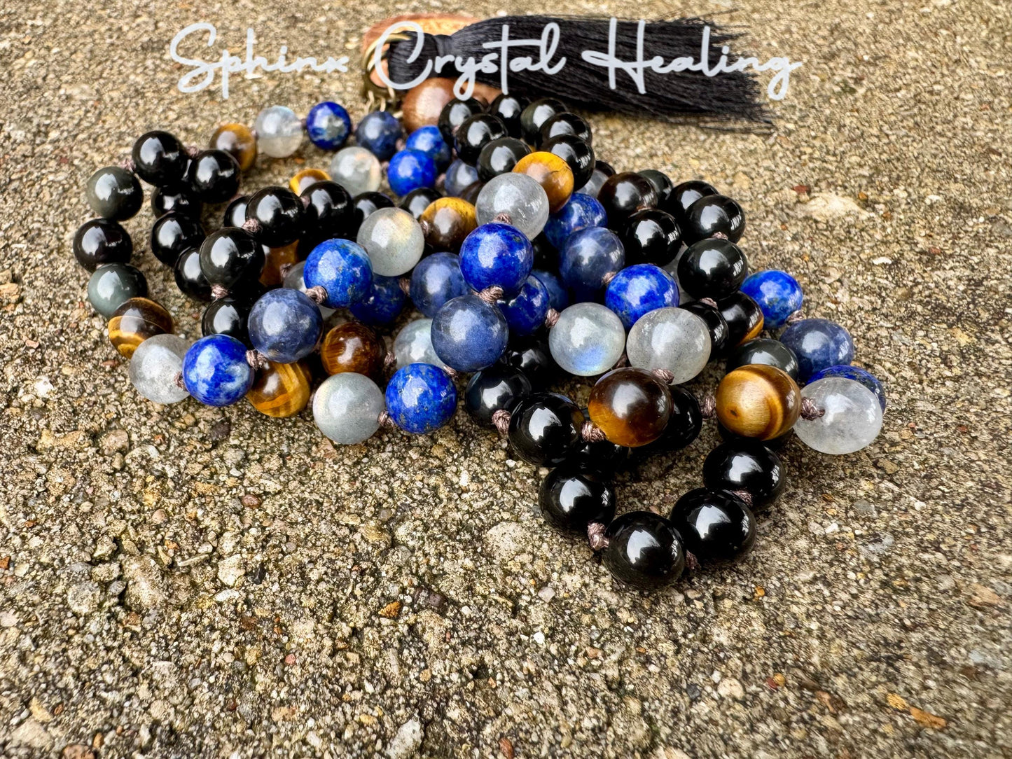 Sagittarius Energy Mala Necklace - The Optimistic Sagittarius " November December Birthday - High Quality Zodiac Crystal Healing Gemstones