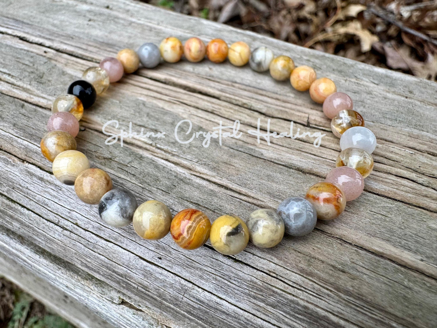 Positivity & Joy " Flower Child " Happiness and Joy - Positive vibes - Emotional Support and Healing - Crystal Therapy Gemstone Bracelet