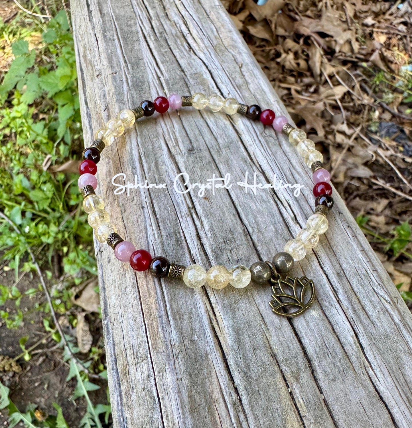 Prosperity Anklet - Manifest Wealth Abundance " The Heart of Lakshmi " Hindu Goddess - Deity - Real Gemstone Crystal Healing Ankle Bracelet