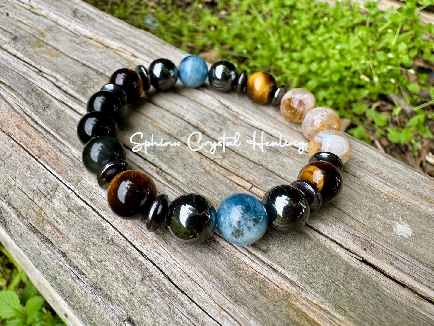 10MM Gemini Energy - Zodiac Astrology Bracelet " The Intelligent Gemini " May June Birthday - REAL Quality Crystals & Gemstones
