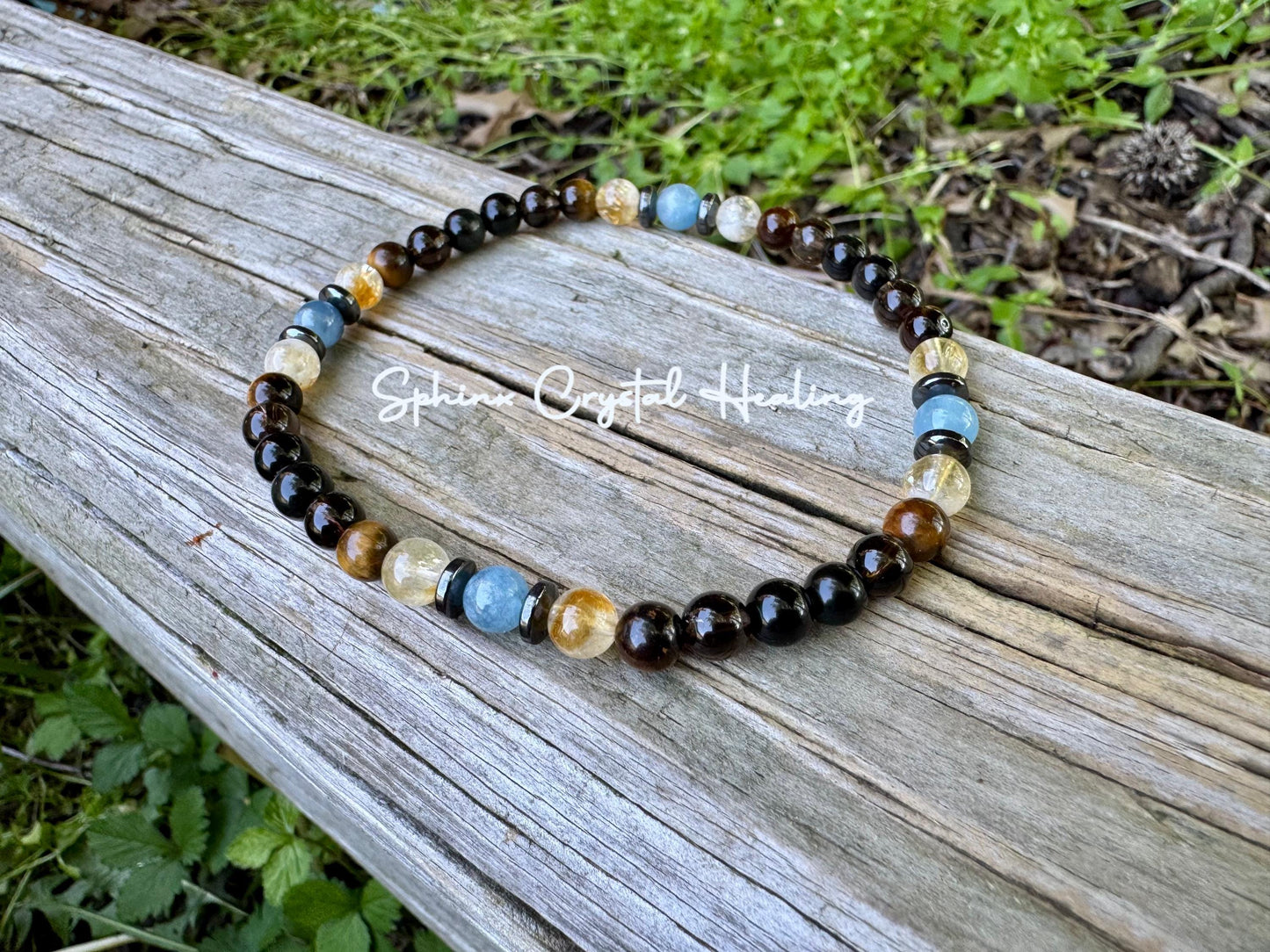 Gemini Energy Anklet - Zodiac Astrology " The Intelligent Gemini " May June Birthday - REAL Quality Crystals & Gemstones - RARE Aquamarine