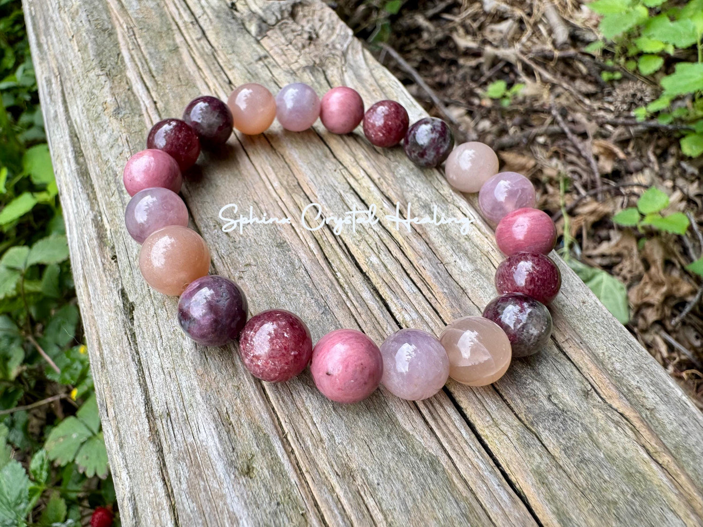 10mm Self Love & Empowerment - RARE Strawberry Quartz " Strawberry Moon " Emotional Healing - Eudialyte - AAA Rose Quartz Crystal Bracelet
