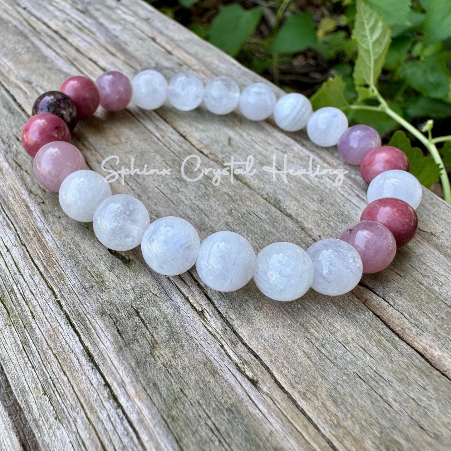 Self Love & Feminine Energy - Emotional Support " Love Boat " Aura Clearing - Moonstone - Rose Quartz - Eudialyte - Heart Healing Bracelet