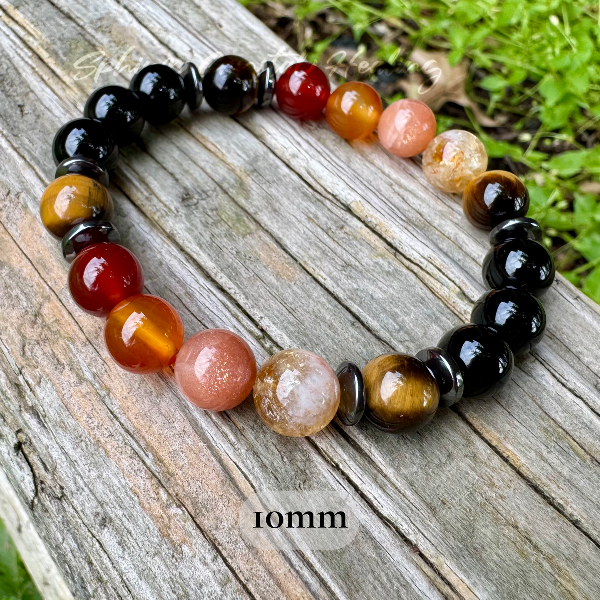 The Fearless Leo • Sunstone, Carnelian, Citrine & Tiger’s Eye Zodiac Bracelet