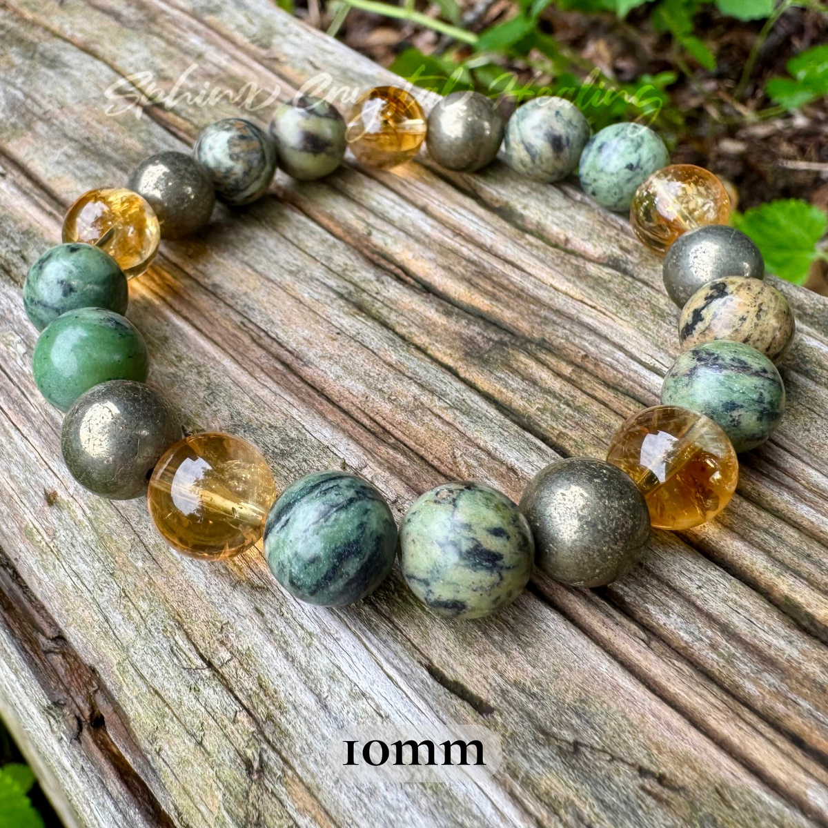 Seeds of Abundance • Citrine, Pyrite & Jade Prosperity Bracelet