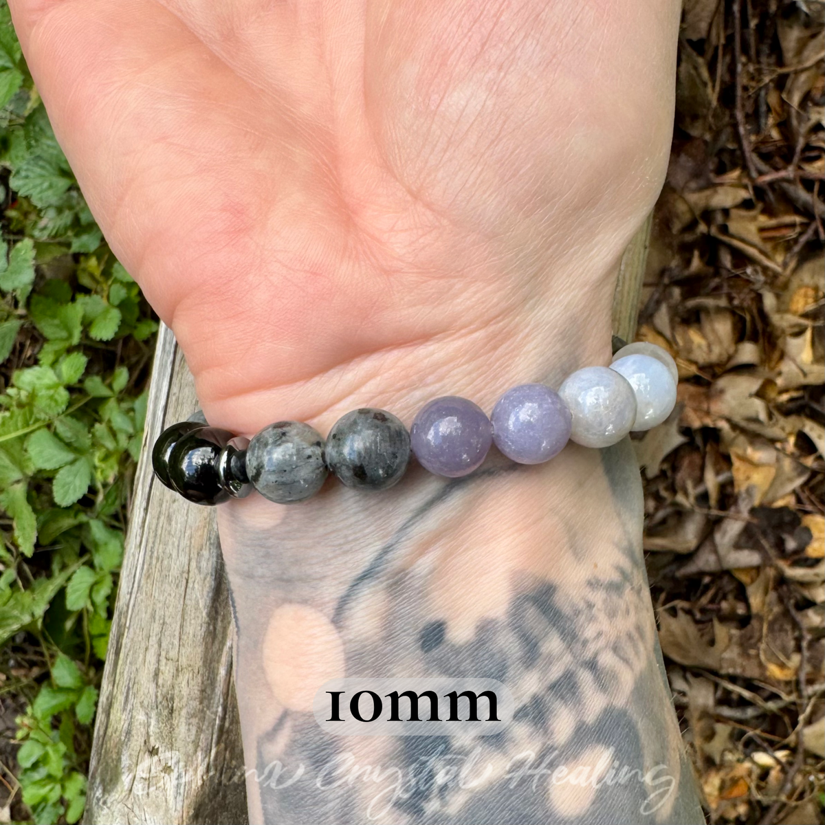 The Empath’s Halo • Labradorite, Amethyst & Black Tourmaline Protection Bracelet