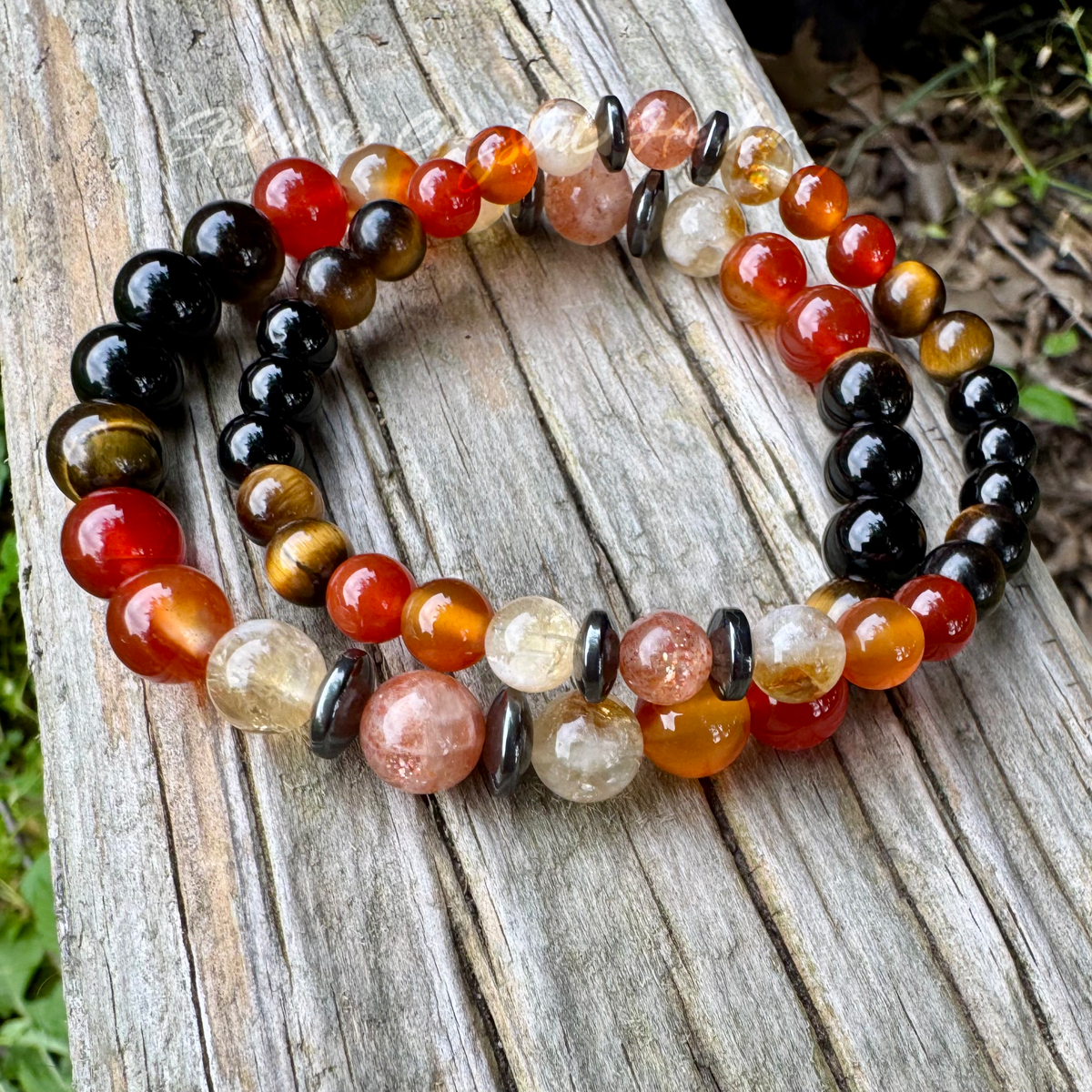 The Fearless Leo • Sunstone, Carnelian, Citrine & Tiger’s Eye Zodiac Bracelet