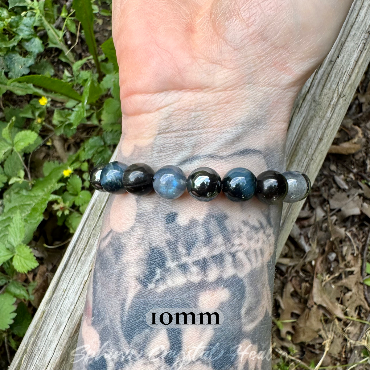You Are the Universe • Hawk’s Eye, Silver Sheen Obsidian, Labradorite & Hematite Spiritual Bracelet