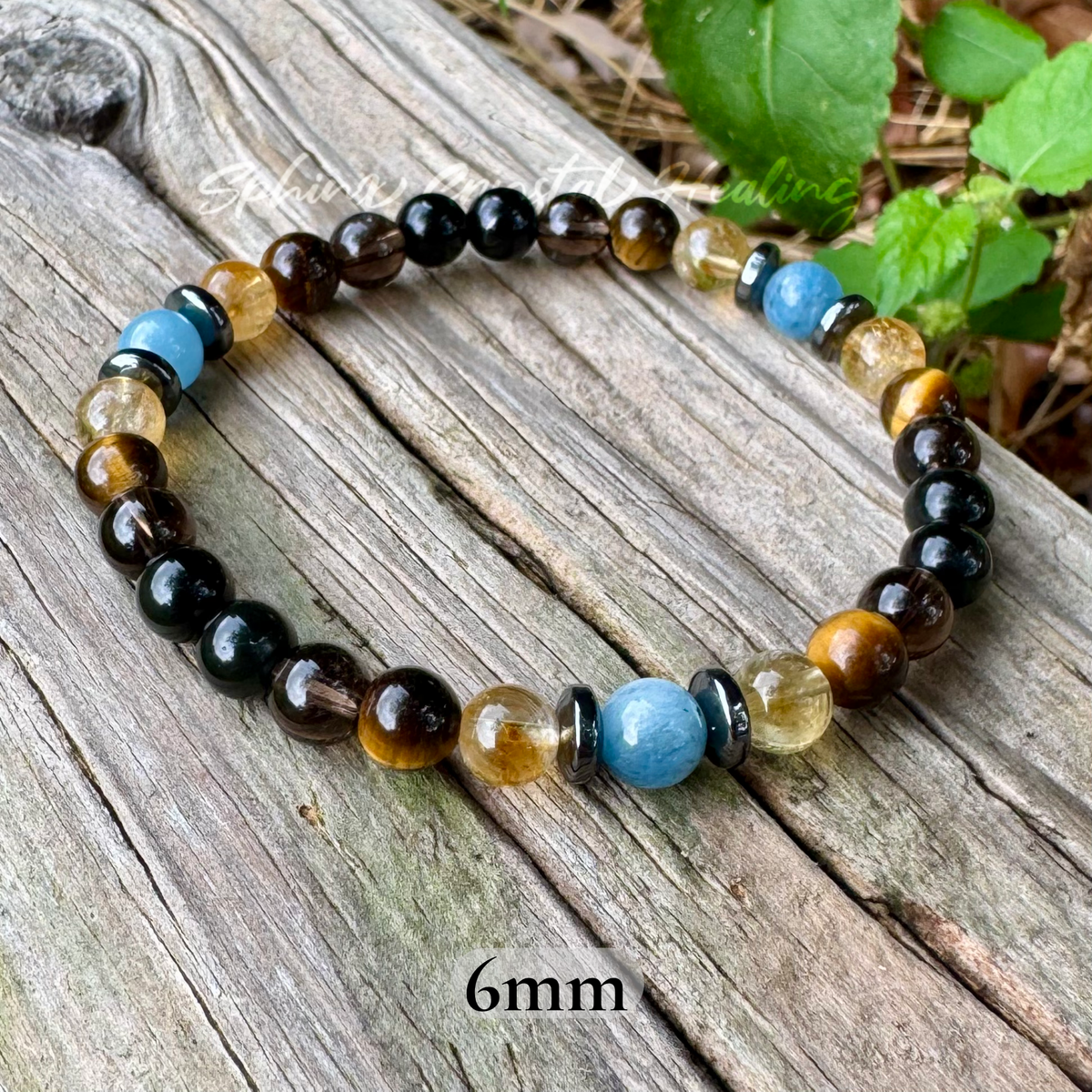 The Intelligent Gemini • Tiger’s Eye, Citrine & Aquamarine Zodiac Bracelet
