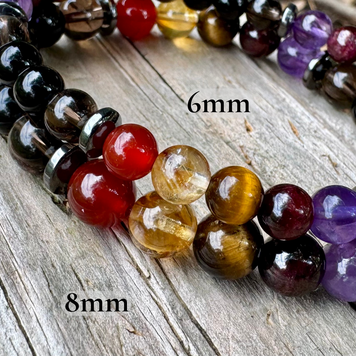 The Passionate Aries • Carnelian, Garnet, Tiger’s Eye & Citrine Zodiac Bracelet