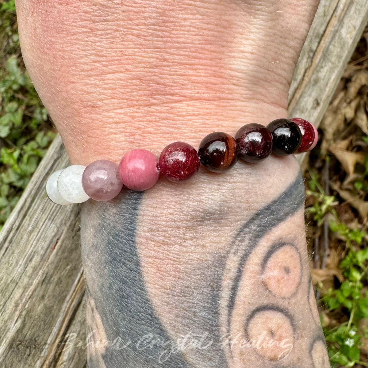 The Law of Attraction • Garnet, Ruby, Rose Quartz & Moonstone Manifest Love Bracelet