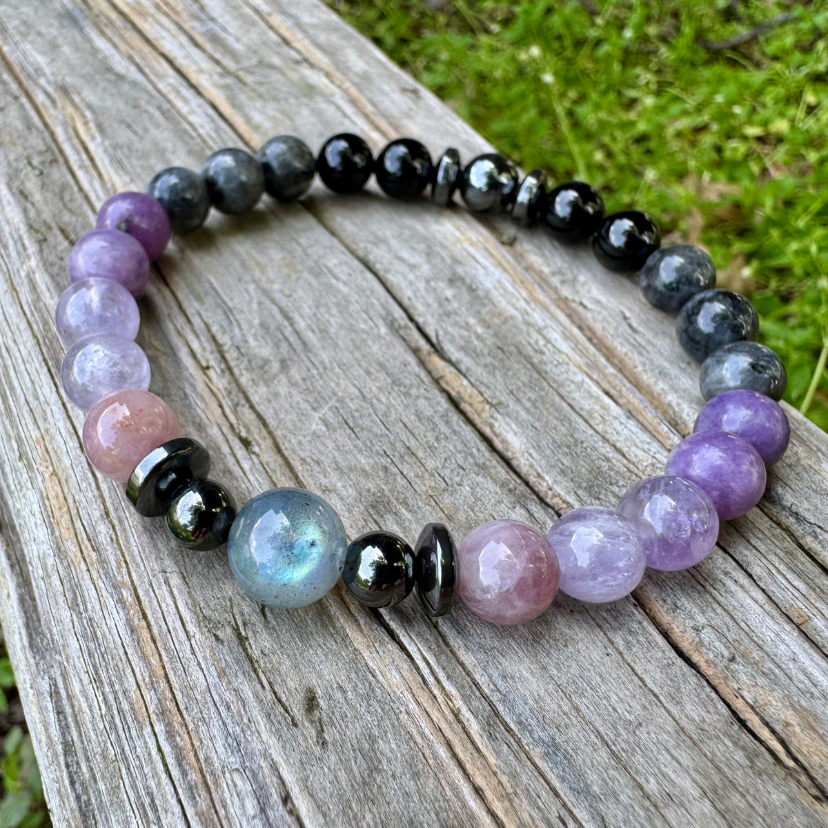 The Empath’s ReCharge • Labradorite, Rose Quartz & Amethyst Empath Protection Bracelet