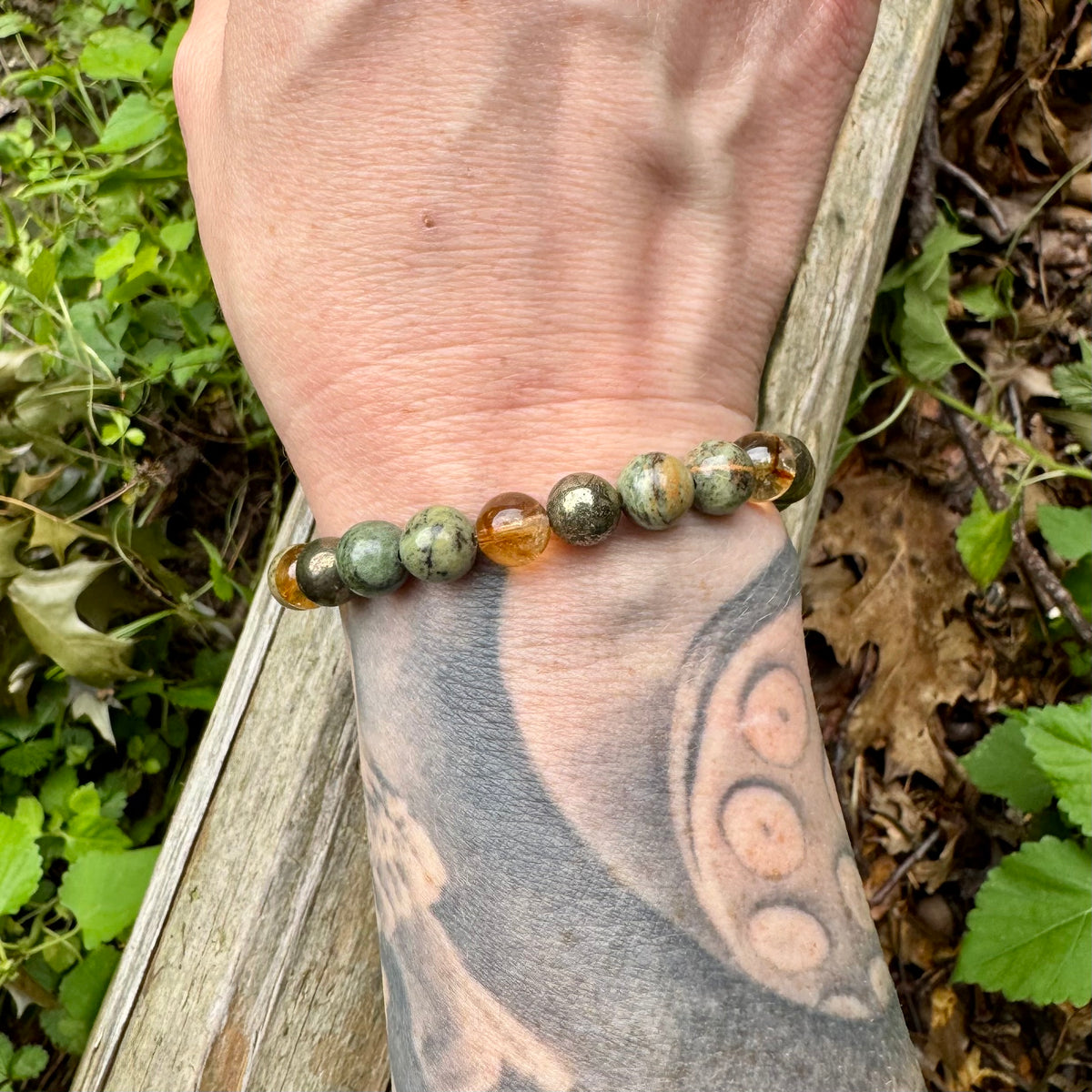 Seeds of Abundance • Citrine, Pyrite & Jade Prosperity Bracelet
