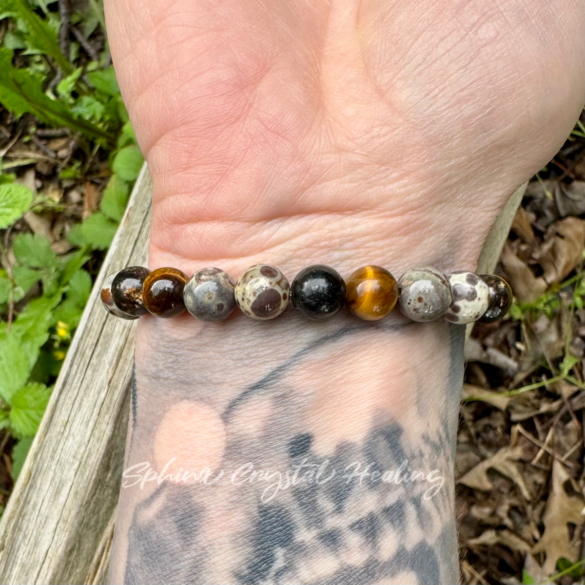 The Bark Skin Totem • Phlogopite, Jasper & Tiger’s Eye Grounding Bracelet