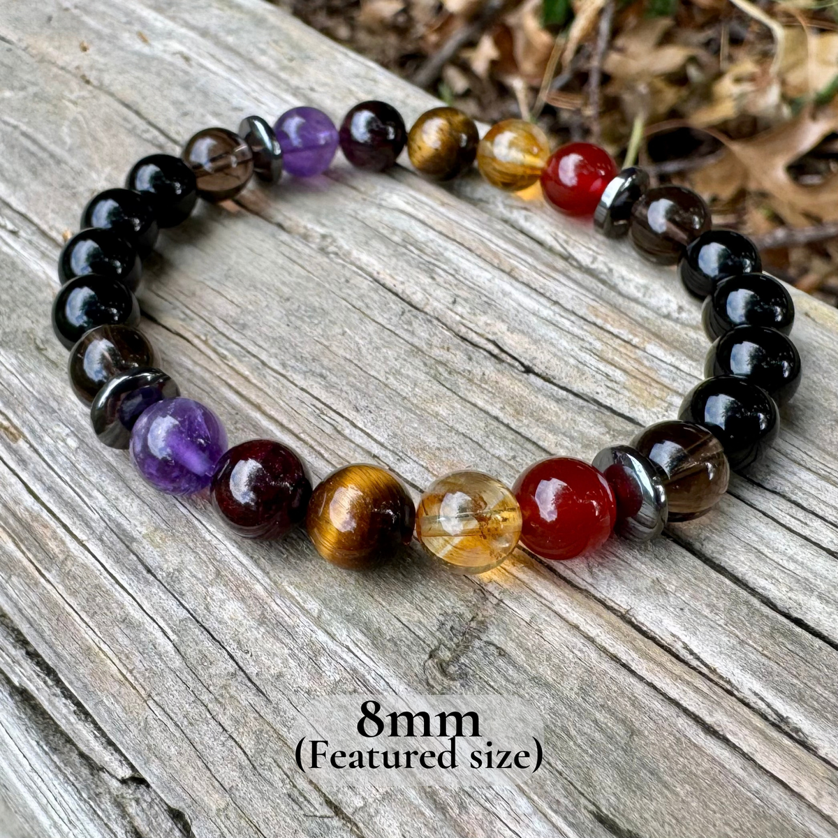 The Passionate Aries • Carnelian, Garnet, Tiger’s Eye & Citrine Zodiac Bracelet