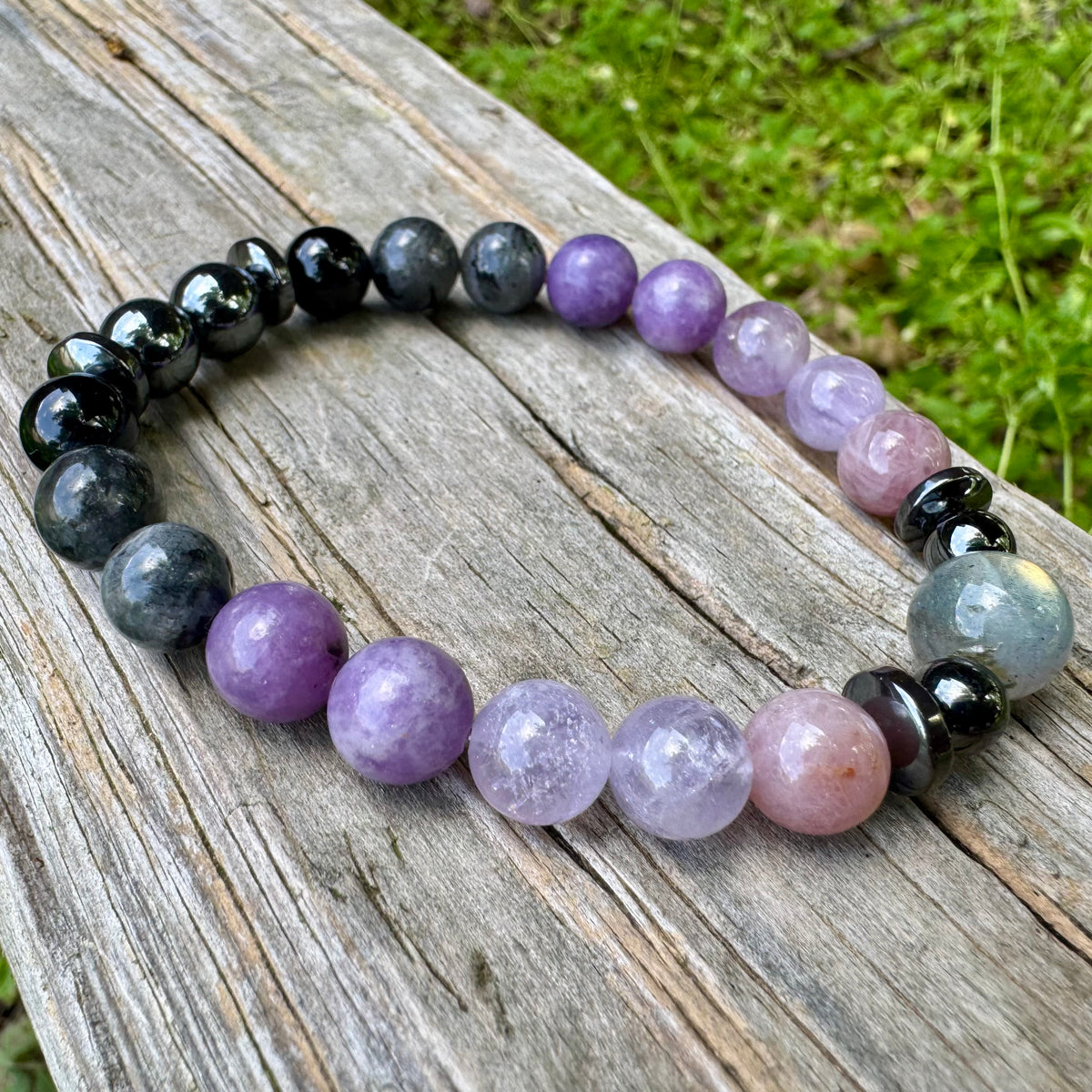 The Empath’s ReCharge • Labradorite, Rose Quartz & Amethyst Empath Protection Bracelet