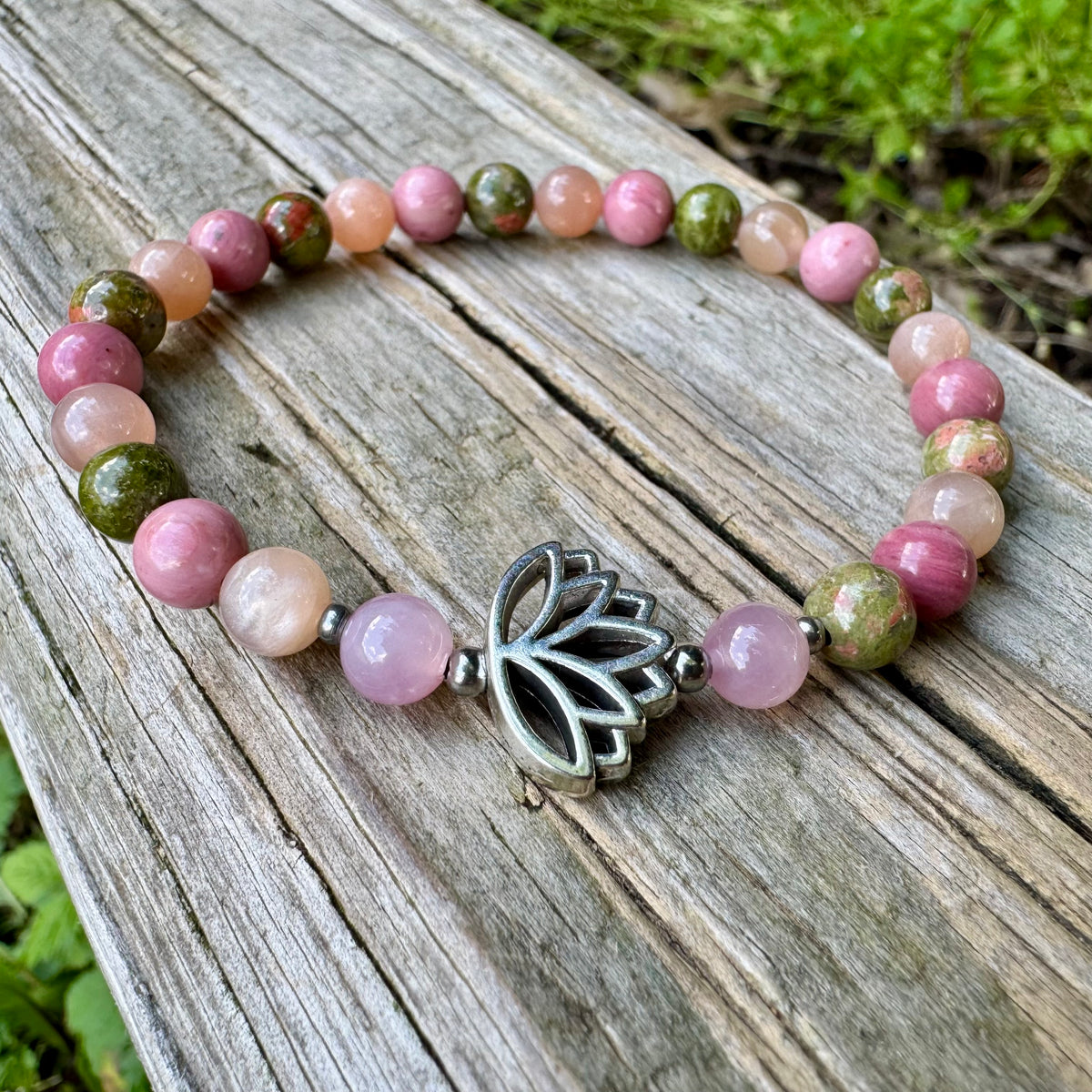 Love In Me • Unakite, Sunstone, Rhodonite & Rose Quartz Self-Love Bracelet