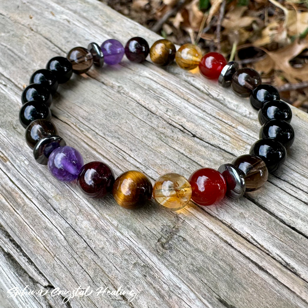 The Passionate Aries • Carnelian, Garnet, Tiger’s Eye & Citrine Zodiac Bracelet