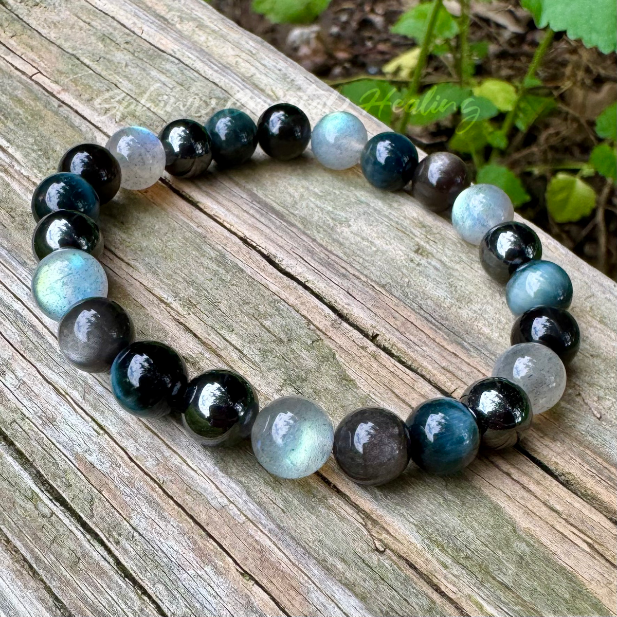 You Are the Universe • Hawk’s Eye, Silver Sheen Obsidian, Labradorite & Hematite Spiritual Bracelet