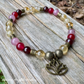 The Heart of Lakshmi • Citrine, Garnet, Jade & Pyrite Prosperity Bracelet