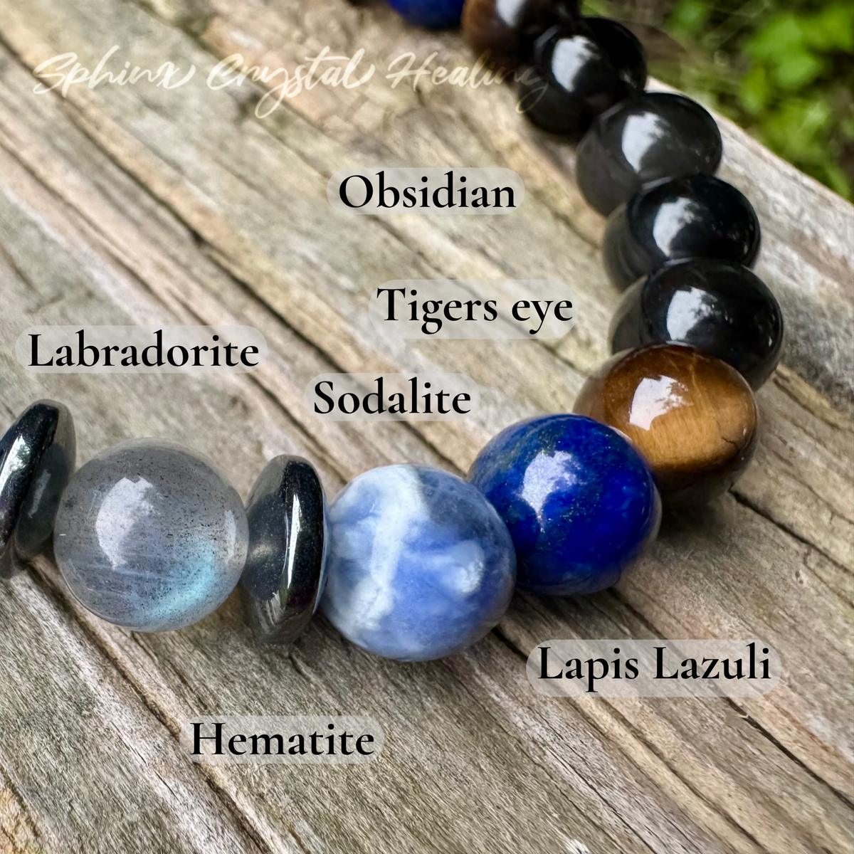 The Optimistic Sagittarius • Labradorite, Lapis & Tiger’s Eye Zodiac Bracelet