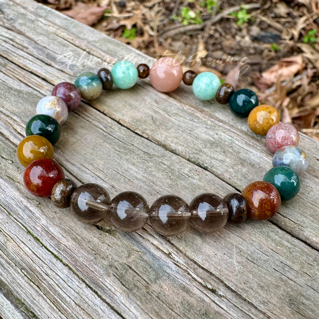 Chasing Butterflies • Amazonite, Peach Moonstone & Ocean Jasper Self Love Bracelet