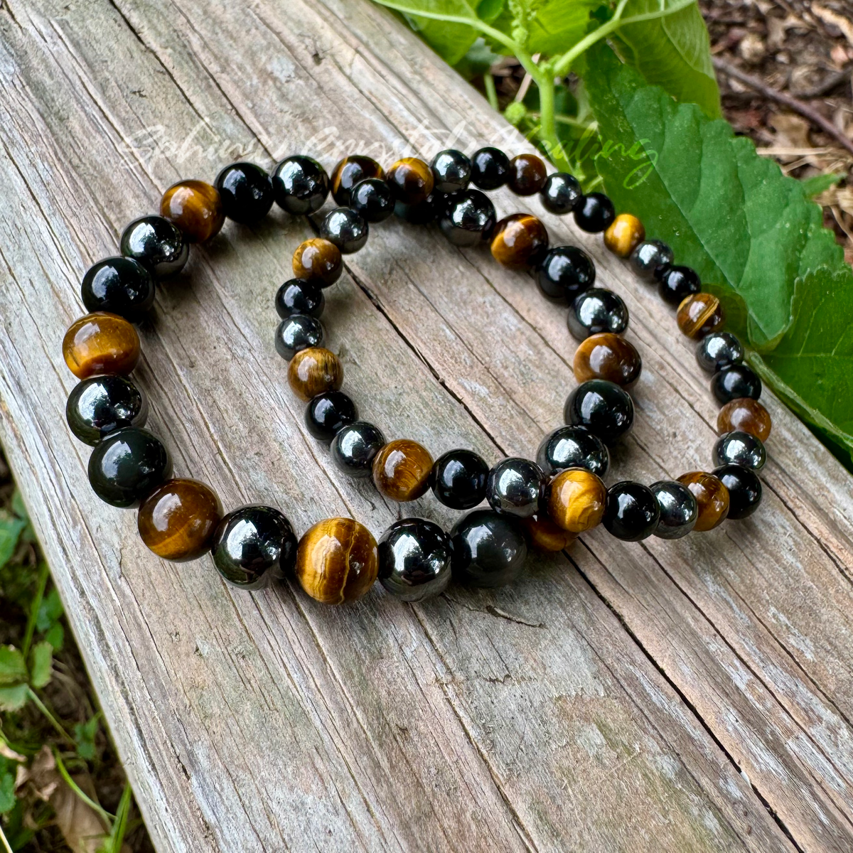 Triple Threat • Black Obsidian, Tiger’s Eye & Hematite Strength & Protection Bracelet