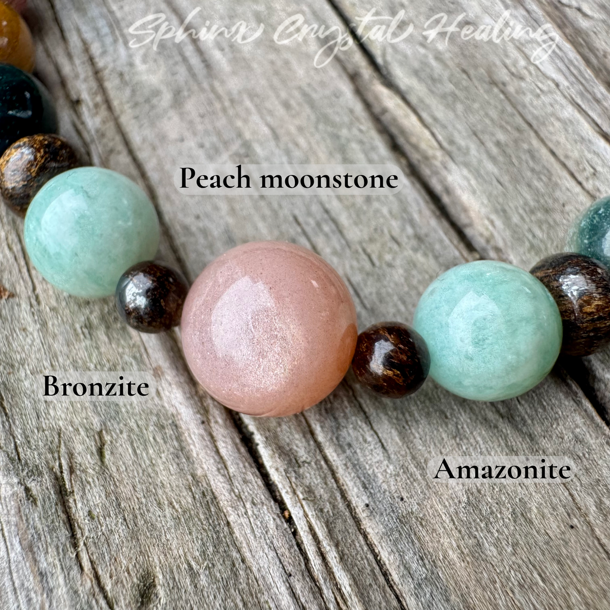 Chasing Butterflies • Amazonite, Peach Moonstone & Ocean Jasper Self Love Bracelet