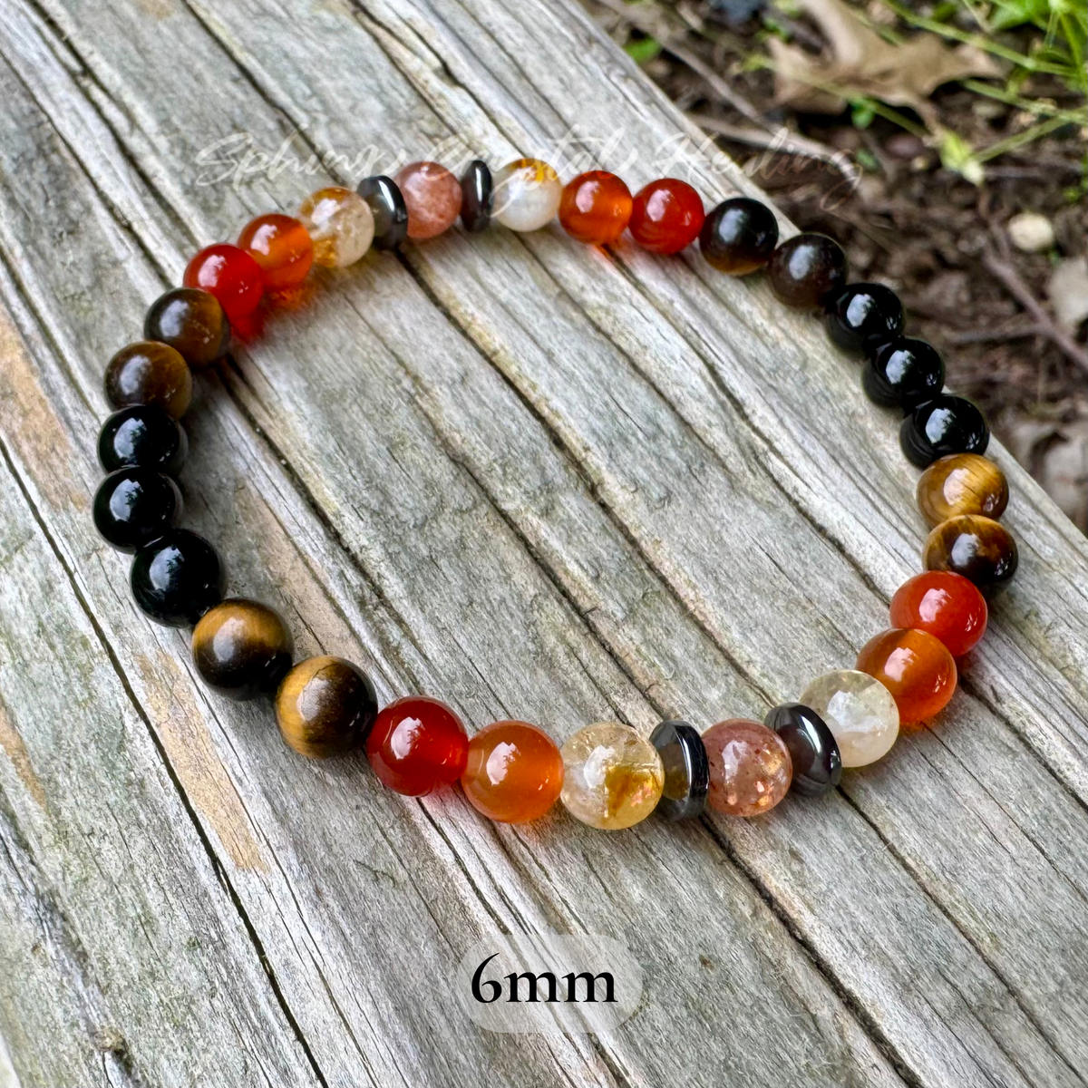 The Fearless Leo • Sunstone, Carnelian, Citrine & Tiger’s Eye Zodiac Bracelet