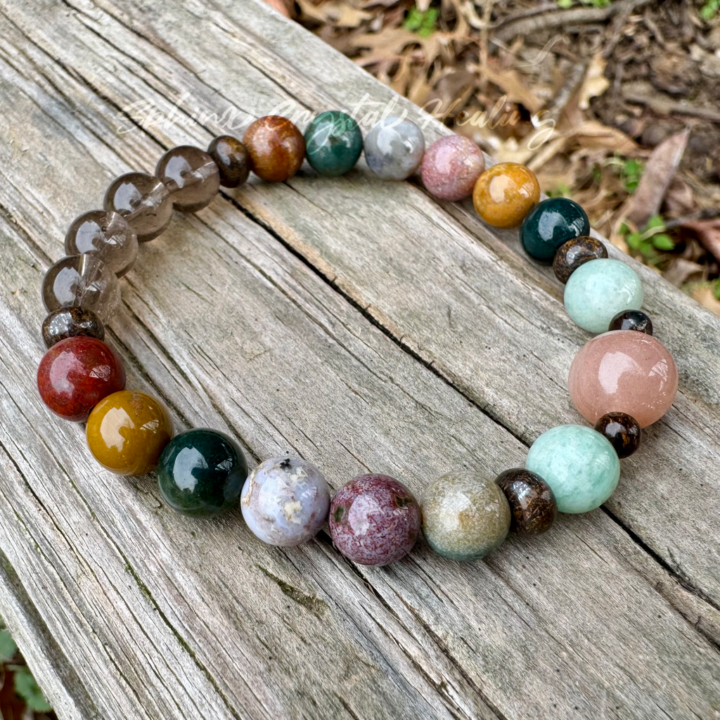 Chasing Butterflies • Amazonite, Peach Moonstone & Ocean Jasper Self Love Bracelet