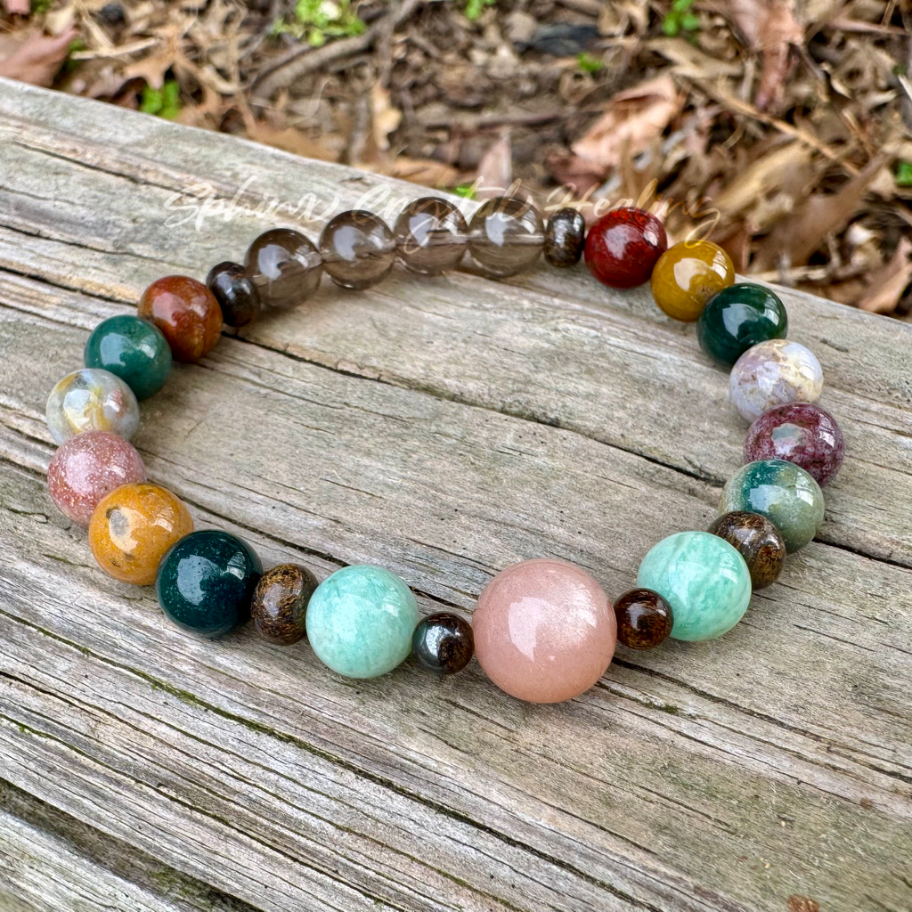 Chasing Butterflies • Amazonite, Peach Moonstone & Ocean Jasper Self Love Bracelet