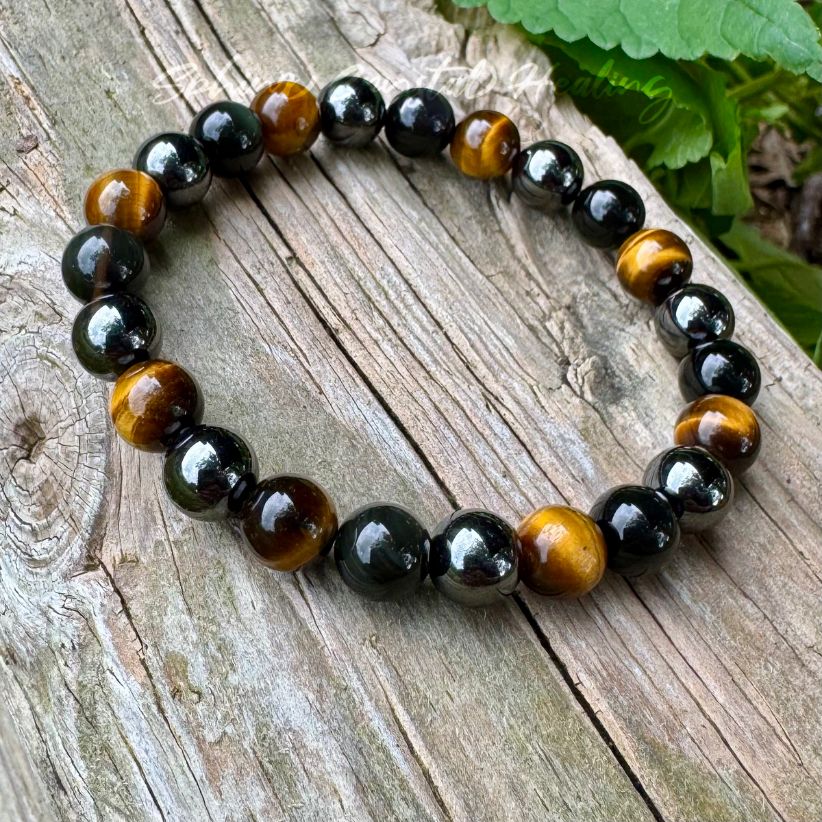 Triple Threat • Black Obsidian, Tiger’s Eye & Hematite Strength & Protection Bracelet