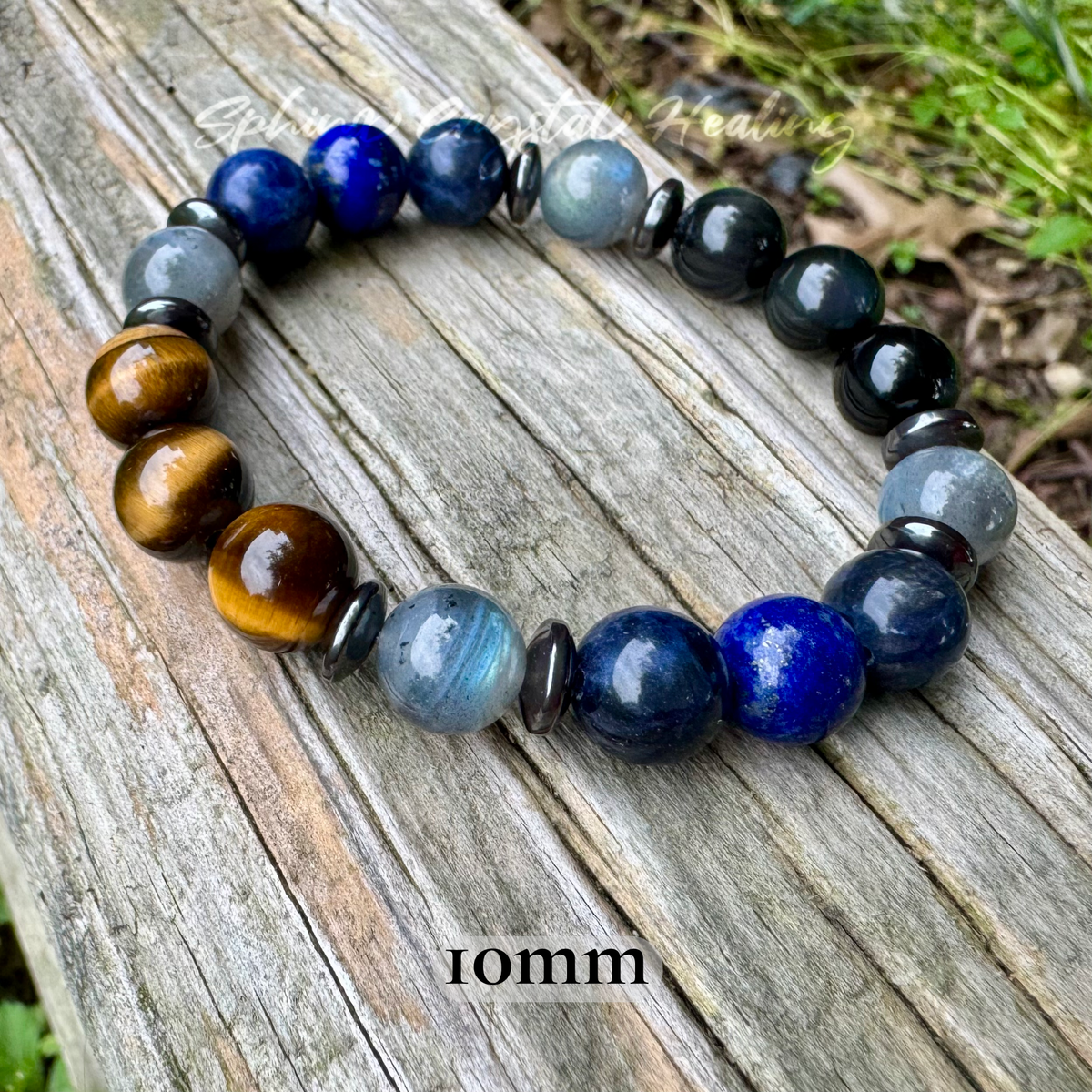 The Optimistic Sagittarius • Labradorite, Lapis & Tiger’s Eye Zodiac Bracelet