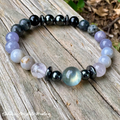 The Empath’s Halo • Labradorite, Amethyst & Black Tourmaline Protection Bracelet
