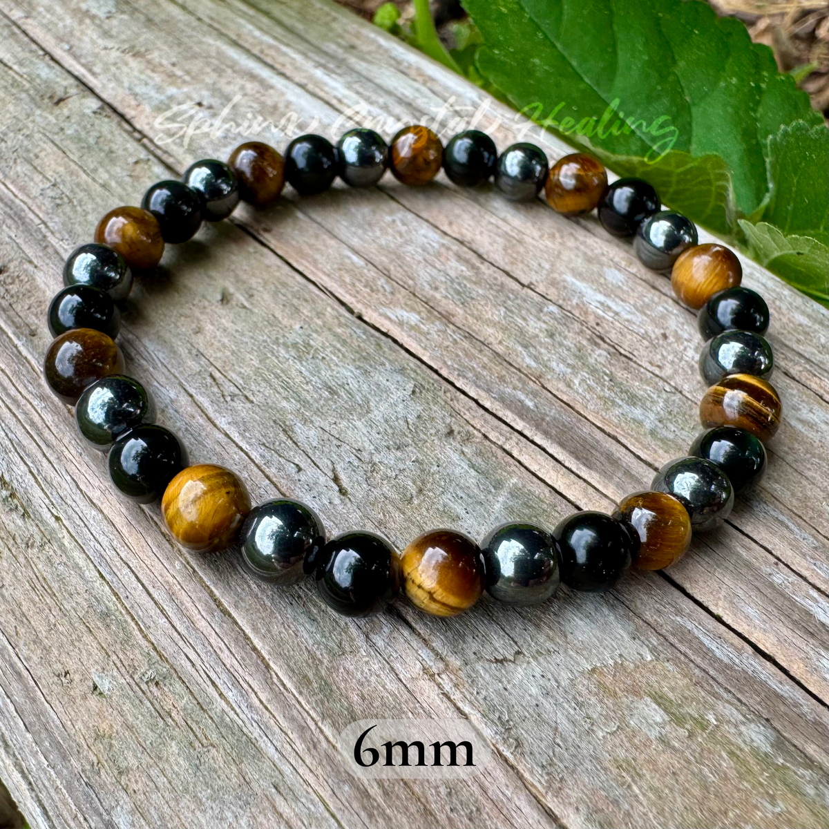 Triple Threat • Black Obsidian, Tiger’s Eye & Hematite Strength & Protection Bracelet