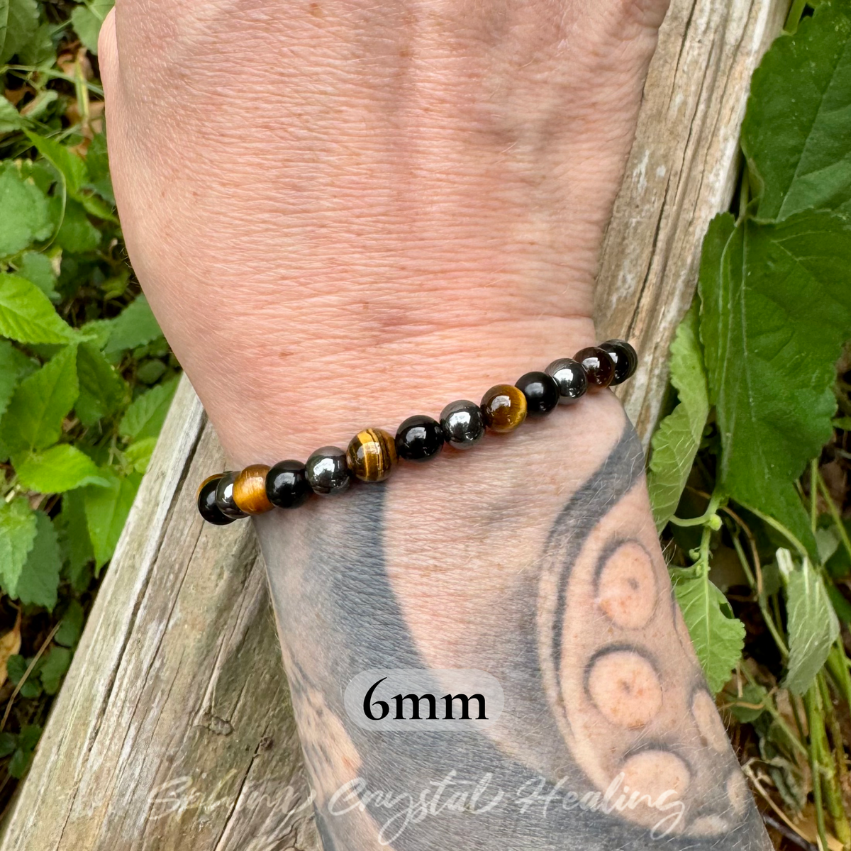 Triple Threat • Black Obsidian, Tiger’s Eye & Hematite Strength & Protection Bracelet
