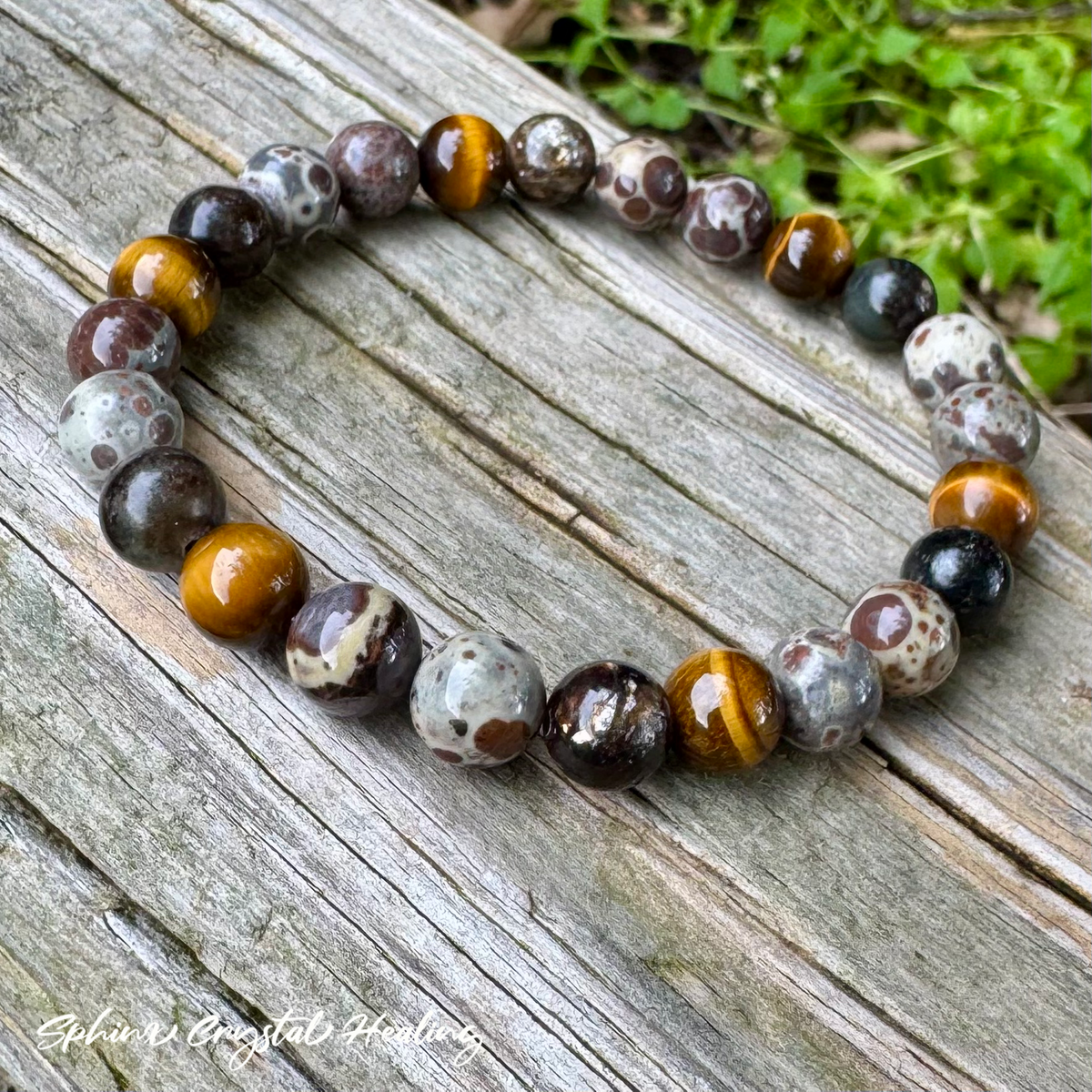 The Bark Skin Totem • Phlogopite, Jasper & Tiger’s Eye Grounding Bracelet