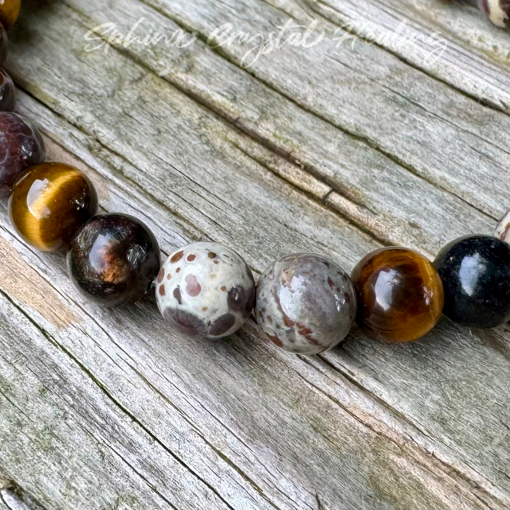 The Bark Skin Totem • Phlogopite, Jasper & Tiger’s Eye Grounding Bracelet